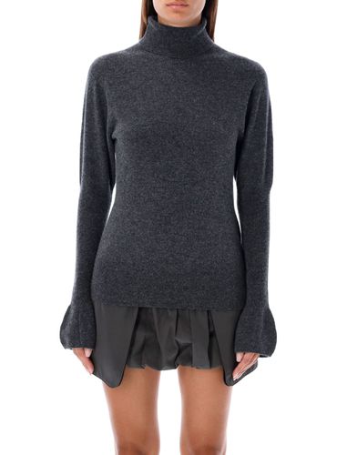 Puff Sleeves Turtleneck Sweater - Low Classic - Modalova