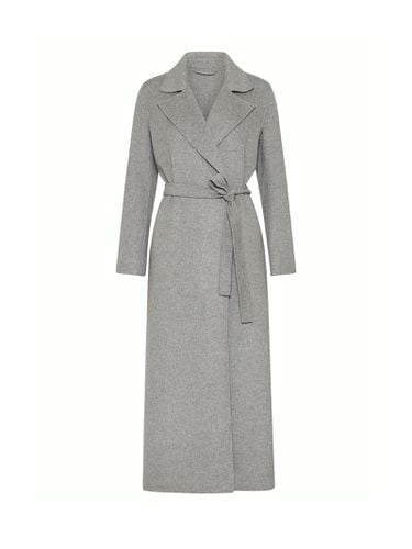 Marella Long Grey Coat With Belt - Marella - Modalova