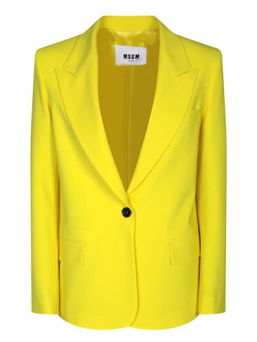 MSGM Single-breasted Yellow Jacket - MSGM - Modalova