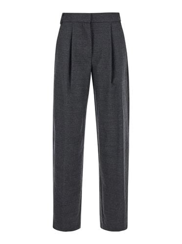 Pants With High Waist And Pences On The Front In Wool Stretch Woman - SEMICOUTURE - Modalova