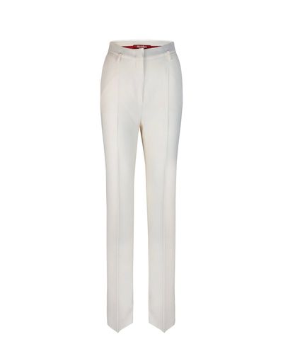 Pleat Detailed Straight Leg Trousers - Max Mara Studio - Modalova