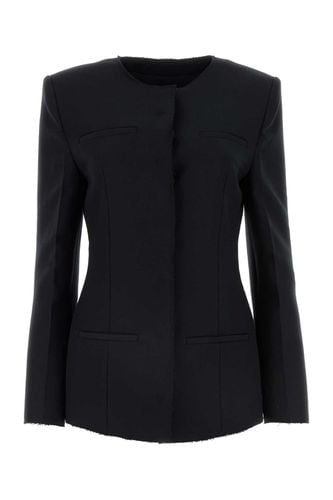 Stretch Polyester Blend Blazer - MSGM - Modalova