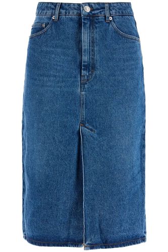 Denim Midi Skirt In Seven - Ami Alexandre Mattiussi - Modalova