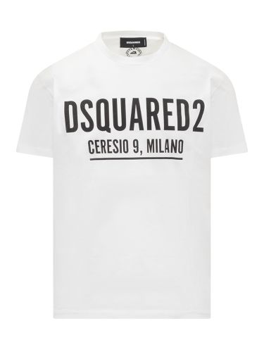 Cotton T-shirt With Contrasting Logo Print - Dsquared2 - Modalova