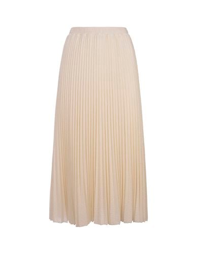 Pleated Knitted Midi Skirt - Ermanno Scervino - Modalova