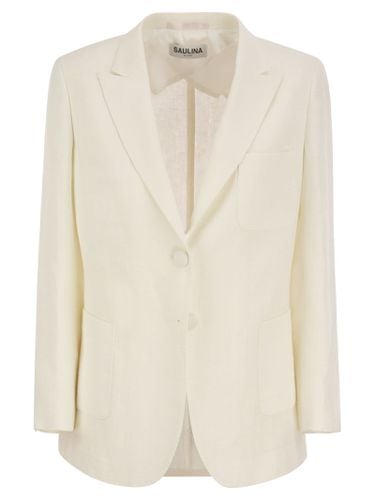 Adelaide - Linen Two-button Jacket - Saulina Milano - Modalova