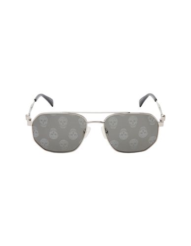 Caravan Floating Skull Sunglasses In Metal - Alexander McQueen - Modalova