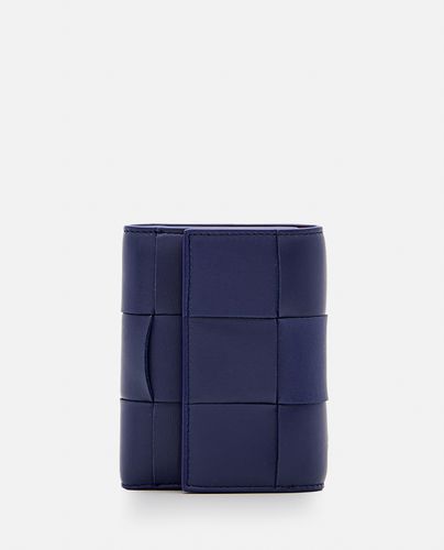 Bicolor Tri-fold Leather Wallet - Bottega Veneta - Modalova