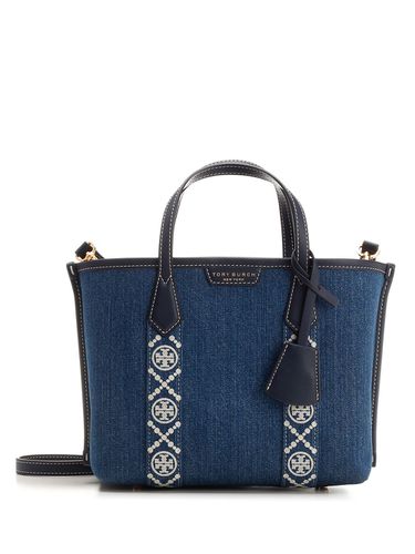 Shopping Perry Double Handle Blue Denim Bag - Tory Burch - Modalova