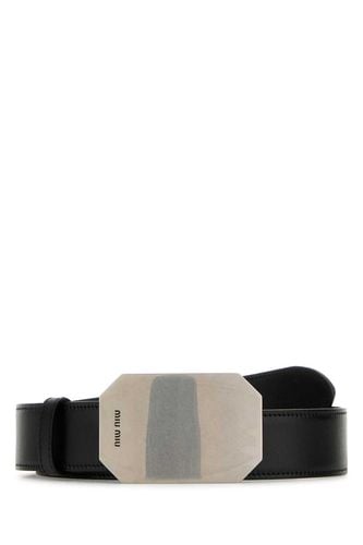 Miu Miu Black Leather Belt - Miu Miu - Modalova