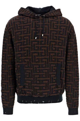 Balmain Hooded Monogram Sweatshirt - Balmain - Modalova