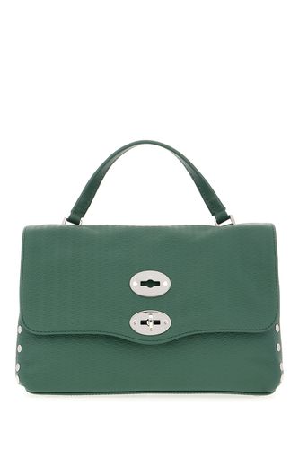 Dark Green Leather Small Postina Handbag - Zanellato - Modalova