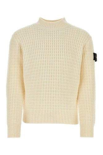 Stone Island Ivory Wool Sweater - Stone Island - Modalova