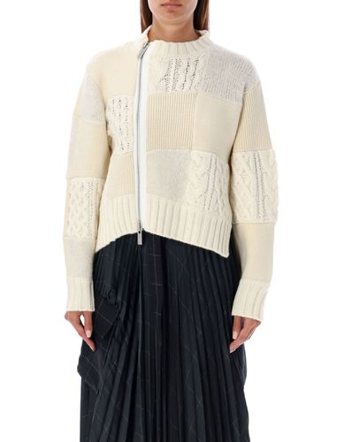 Sacai Cable Knit Zippered Cardigan - Sacai - Modalova