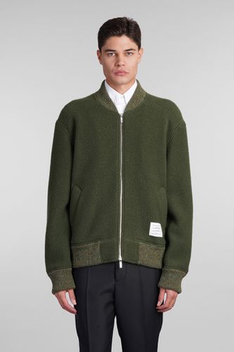 Thom Browne Bomber In Green Wool - Thom Browne - Modalova