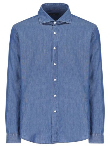 Fay Blue Cotton Denim Shirt - Fay - Modalova