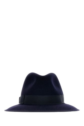 Midnight Blue Felt Alessandria Hat - Borsalino - Modalova