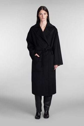 Nanushka Coat In Black Wool - Nanushka - Modalova