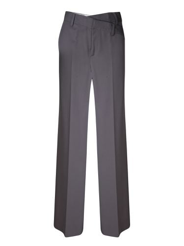 Double Belt Wool Trousers - Federica Tosi - Modalova