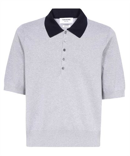 Knitted Cotton Polo Shirt - Thom Browne - Modalova