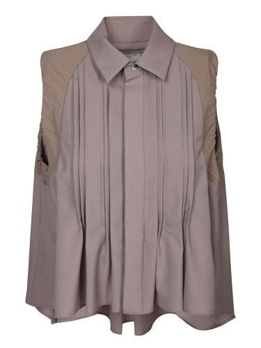 Sacai Suiting Mix Beige Shirt - Sacai - Modalova