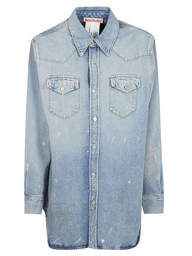 Oversized Vintage Effect Denim Jacket - Acne Studios - Modalova