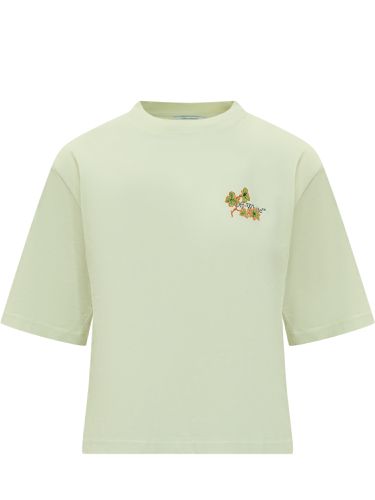 Ramage Flower Green Cotton T-shirt - Off-White - Modalova