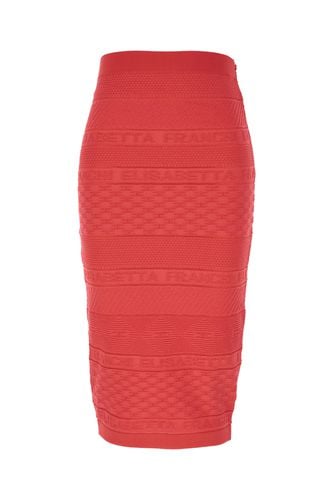 Coral Stretch Viscose Blend Skirt - Elisabetta Franchi - Modalova