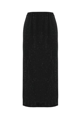 Pencil Skirt With Rhinestones - Philosophy di Lorenzo Serafini - Modalova