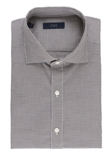 Fay Pied De Poule Shirt - Fay - Modalova