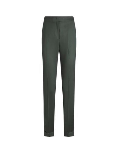 Dark Stretch Wool Cropped Trousers - Etro - Modalova