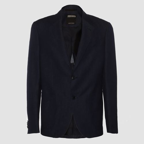 Zegna Blue Blazer - Zegna - Modalova