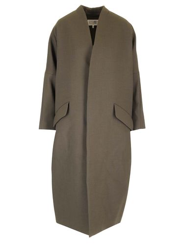 MM6 Maison Margiela Collarless Coat - MM6 Maison Margiela - Modalova