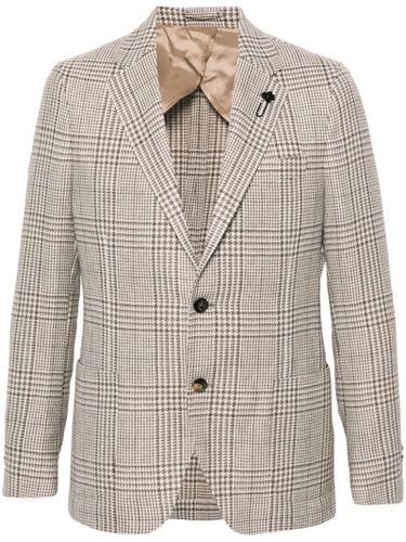 Single-breasted Checked Blazer - Lardini - Modalova