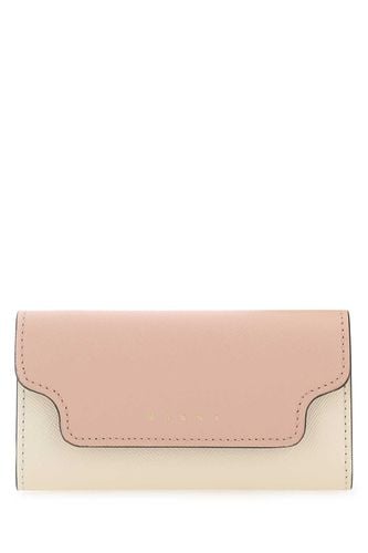 Two-tone Leather Key Chain Case - Marni - Modalova