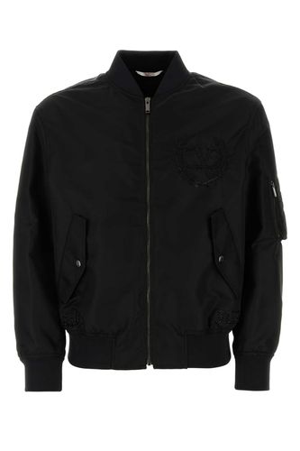 Black Nylon Bomber Jacket - Valentino Garavani - Modalova