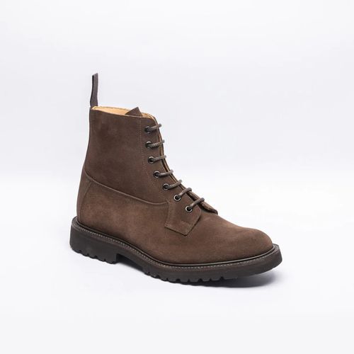 Burford Brown Suede Lace-up Boot Vibram Sole - Tricker's - Modalova