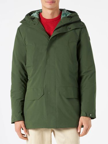 Man Hooded Parka With Green Bandanna Print - MC2 Saint Barth - Modalova