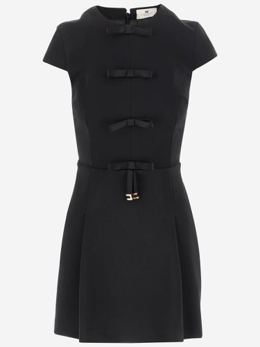 Stretch Viscose Dress With Logo - Elisabetta Franchi - Modalova