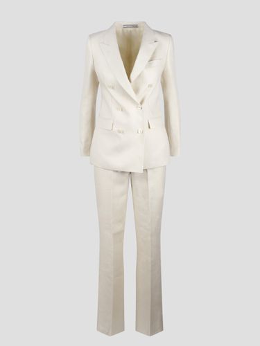 Linen Double Breasted Suit - Tagliatore - Modalova