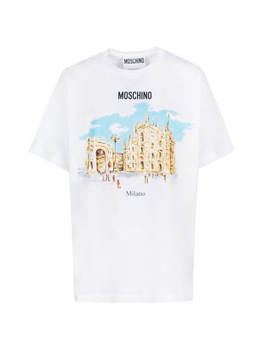 Illustration Printed Crewneck T-shirt - Moschino - Modalova