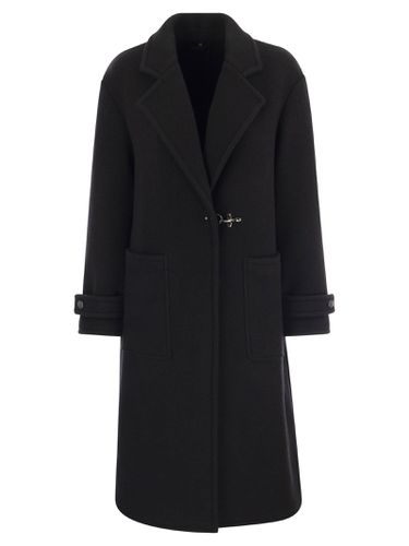 Fay Wool Coat With Hook - Fay - Modalova