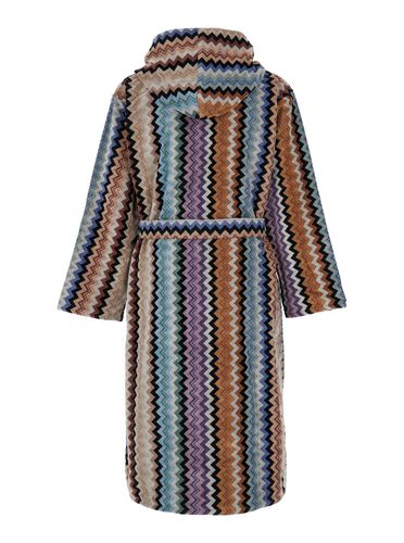 Adam Bathrobe With Zig Zag Motif In Cotton - Missoni - Modalova