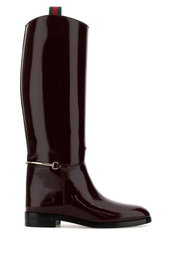 Gucci Burgundy Leather Boots - Gucci - Modalova