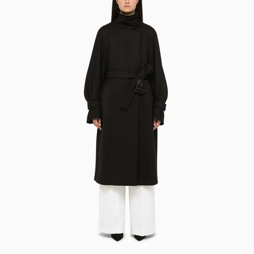 Loose Black Wool Coat - Max Mara Atelier - Modalova