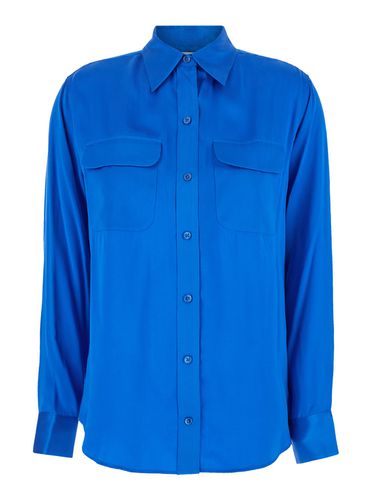 Signature Shirt With Classic Collar In Silk Woman - Equipment - Modalova