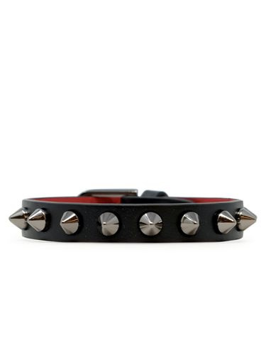 Calf Paris Leather Metal Spikes Cabata Bracelet - Christian Louboutin - Modalova