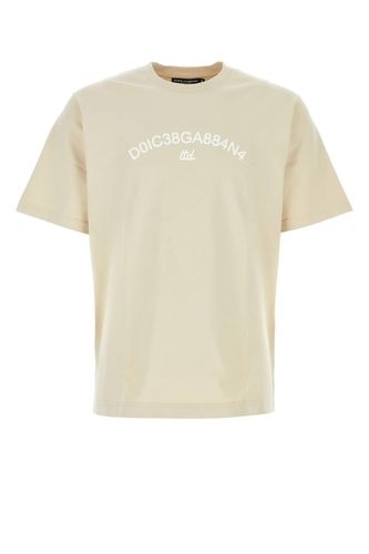Dolce & Gabbana Sand Cotton T-shirt - Dolce & Gabbana - Modalova