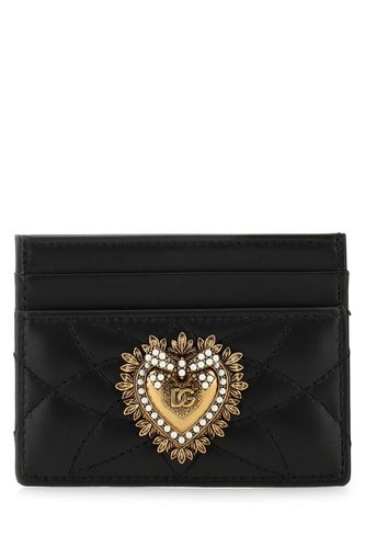 Black Leather Devotion Card Holder - Dolce & Gabbana - Modalova