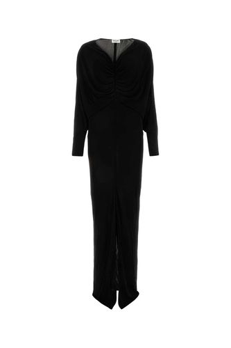 Black Viscose Long Dress - Saint Laurent - Modalova